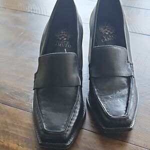 Vince Camuto Women's Black Leather Loafers
